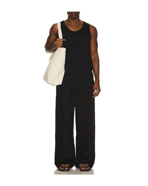 Reigning Champ Black Lightweight Jersey Slim Tank Top for men