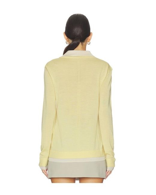 Rag & Bone Yellow Anne Long Sleeve Layered Polo