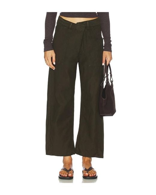 Citizens of Humanity Black Ines Crop Utility Trouser