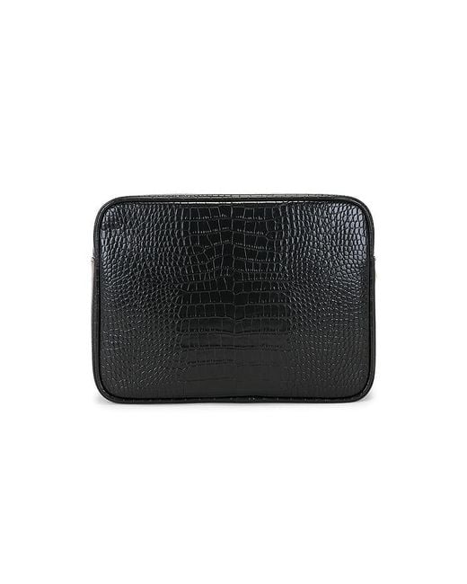 Abode Black Out Of Office Martini Croc Pouch