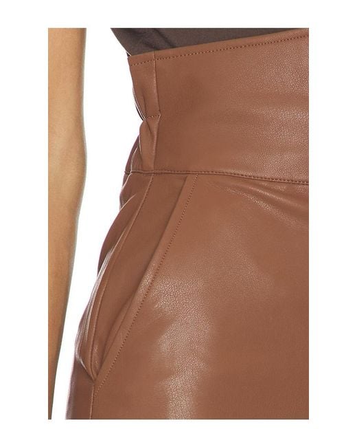Bardot Brown Aster Faux Leather Pant