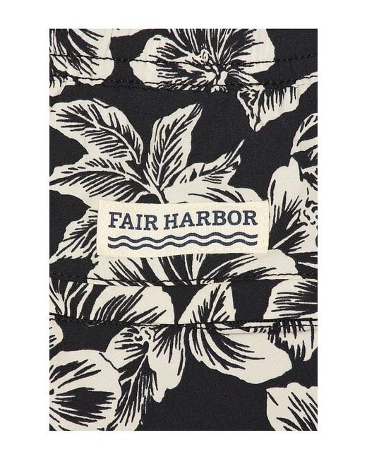 Fair Harbor Black Bungalow Swim Trunk for men