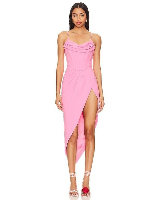 Bardot Pink Leighton Midi Dress