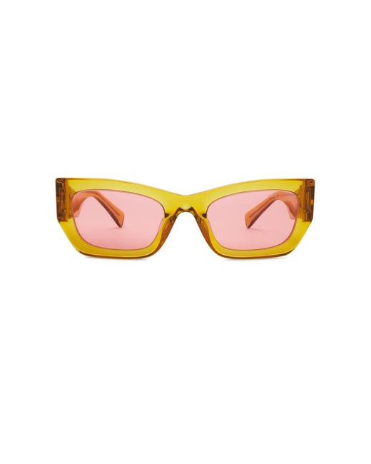 Miu Miu Orange Rectangle Sunglasses