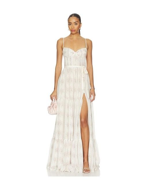 V. Chapman White Gwen Maxi Dress