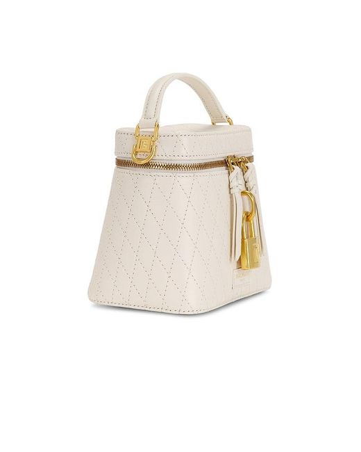 Balmain White Pulse Vanity-stitched Bag