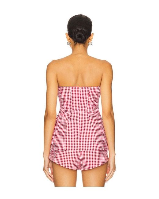 Amanda Uprichard Pink Linda Top