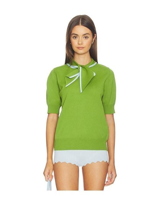 Essentiel Antwerp Green Jonda Contrast Colour Polo
