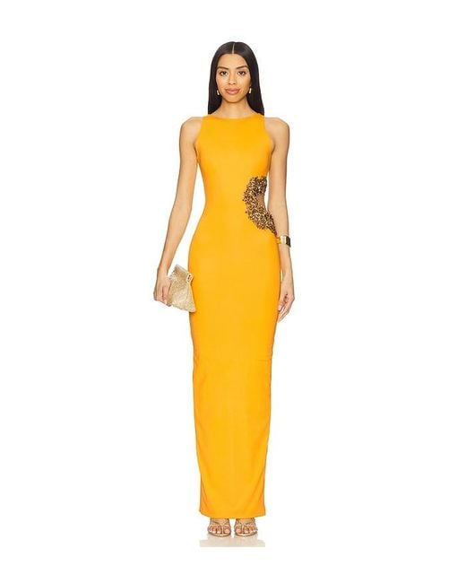Bronx and Banco Yellow Camila Maxi Dress