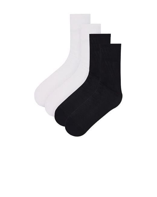 Lovers + Friends Black Knee-High Nylon Sock Pack