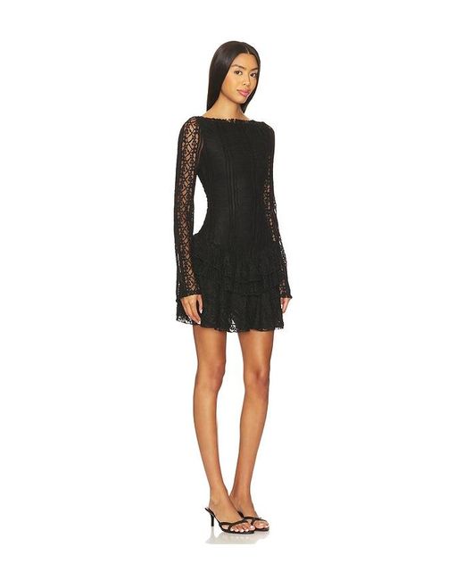 Free People Black Minikleid Aus Spitze Tabby