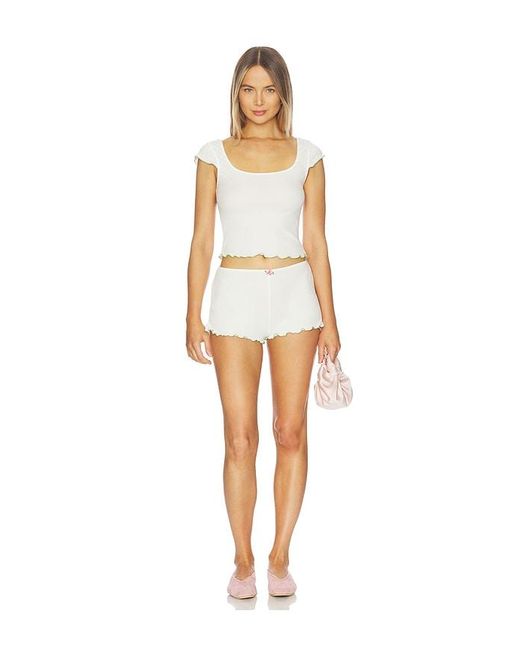 Only Hearts White Pearl Shorties