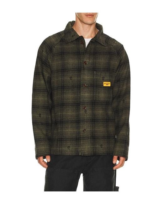 Service Works Black Thistle Plaid Jacket for men