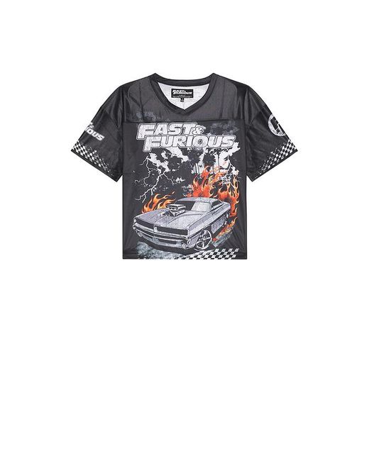 Reason Black Fast & Furious Mesh Football Jersey for men