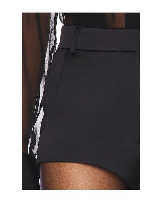 Sans Faff Black Satin Hot Pants