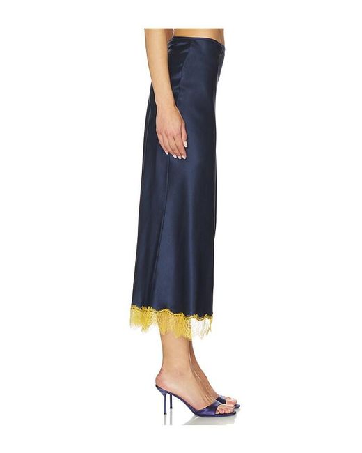 La Ligne Blue Lace Slip Skirt