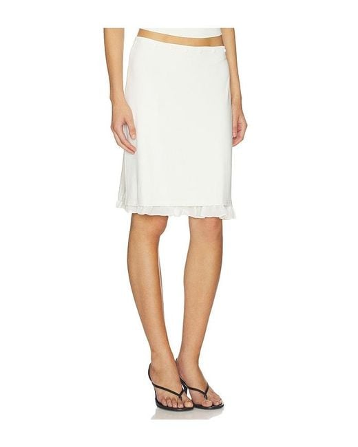 With Jean White Ella Skirt