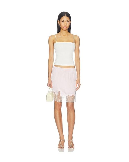 St. Agni White Organic Cotton Square Neck Cami