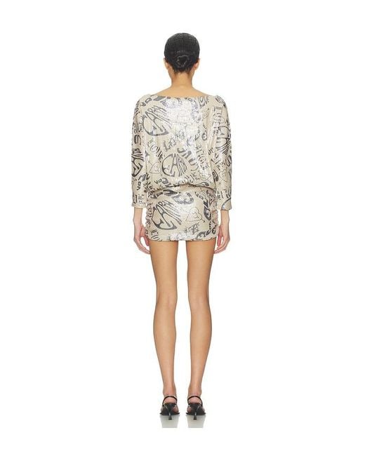Juliet Johnstone Natural Sequin Disco Dress