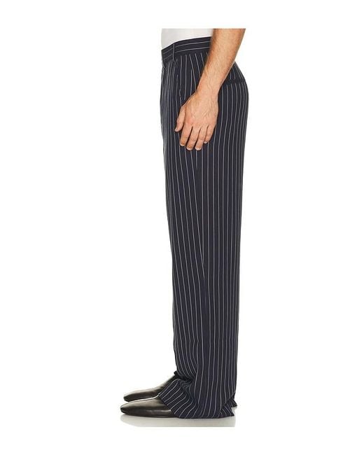 KROST Black Elliott Pinstripe Trouser for men