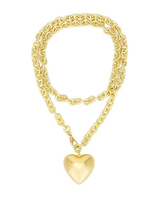 Roxanne Assoulin Metallic Heart And Soul Long Pendant Necklace