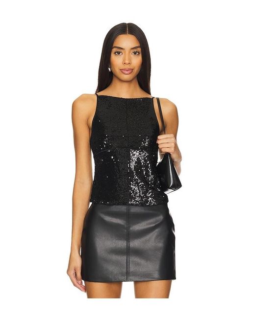 Free People Black James Sequin Tank