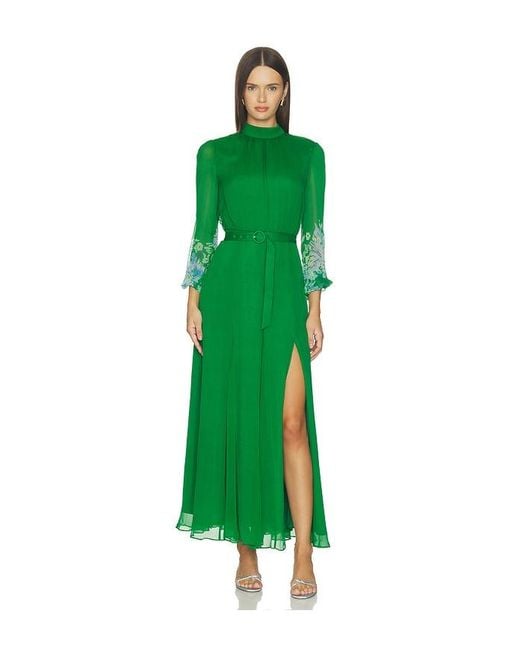 Saloni Green Jacqui-D Dress