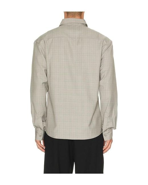KROST Gray Jordan Wool Plaid Shirt for men
