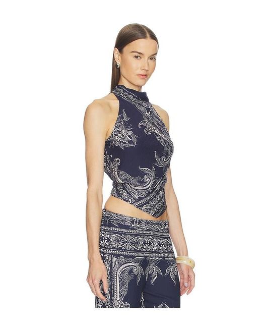 Amanda Uprichard Blue Arielle Top