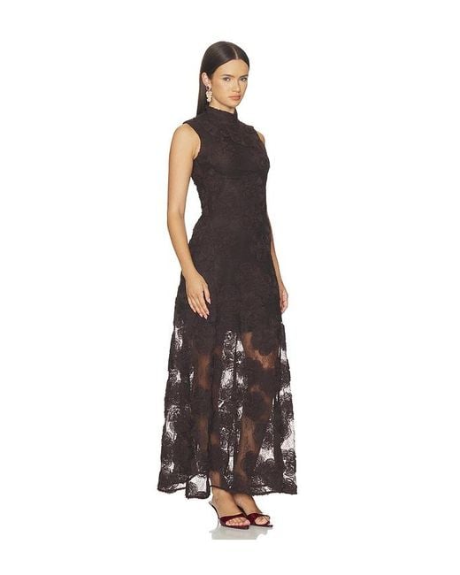 ROTATE BIRGER CHRISTENSEN White 3D Flower Maxi Dress