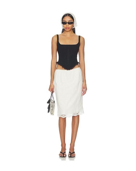LPA Black Suzy Knit Corset Top