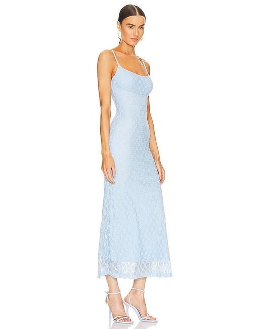 Bardot Blue Adoni Mesh Midi Dress