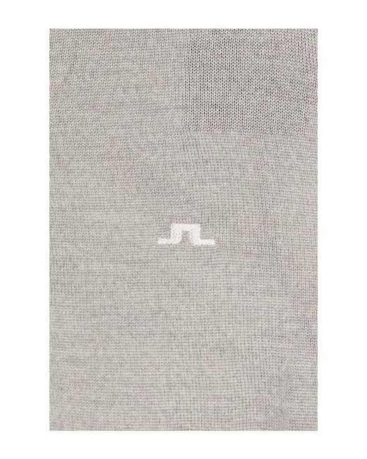 J.Lindeberg Gray Kian Knitted Sweater for men