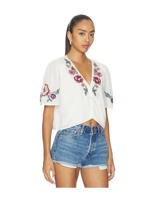 Cleobella Blue Brett Top