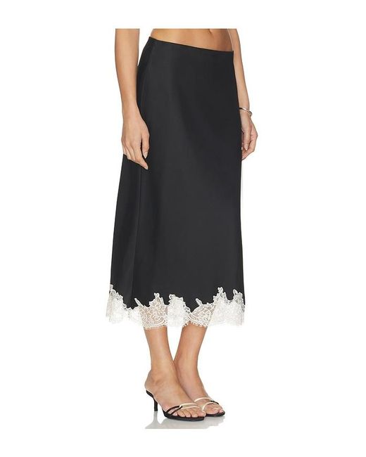 Astr Black Blossom Skirt