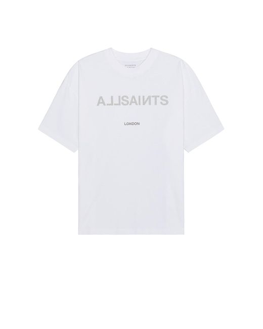 メンズ AllSaints Cutout Tシャツ White