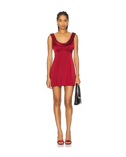 majorelle red dress Margherita Mini Dress