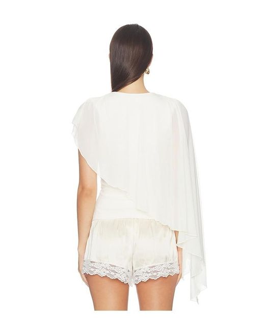 MORE TO COME White Elvira Cape Top