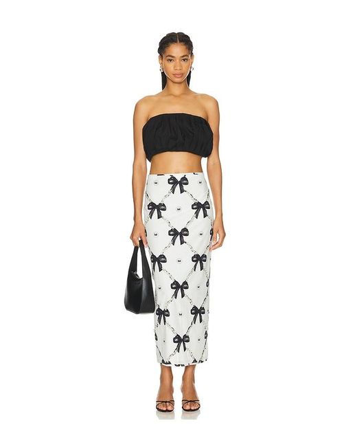 Milkwhite Black Mini Peplum Top
