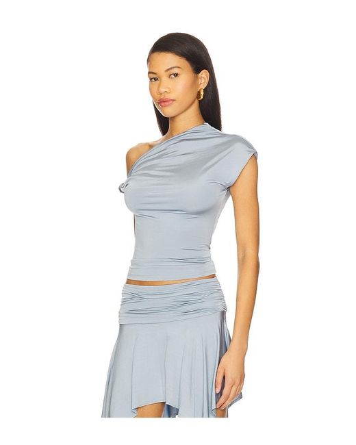 Lovers + Friends Blue Rowan Top