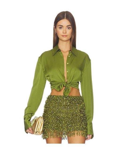 Cult Gaia Green Cynara Top