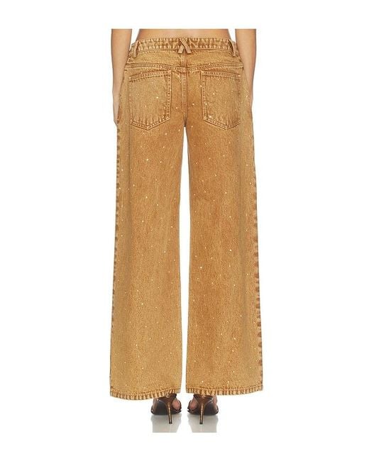 Leslie Amon Natural X Revolve Denim Rhinestone Festival Pants