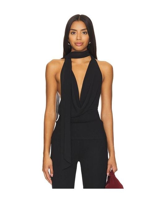 MAJORELLE Black Kelly Halter Top