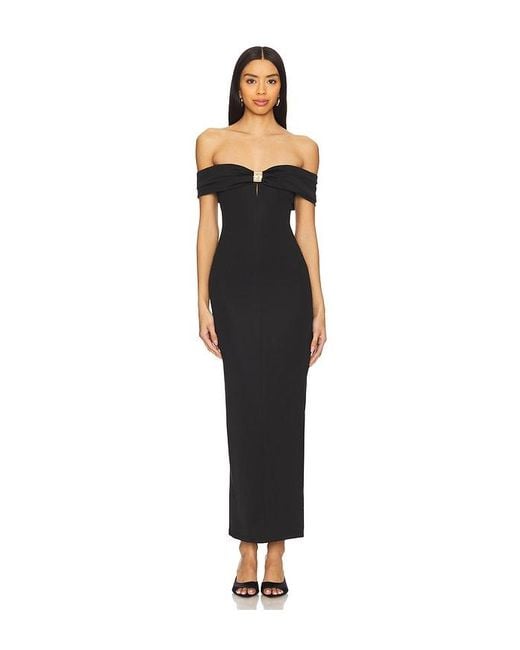 superdown Black Blake Off Shoulder Gown