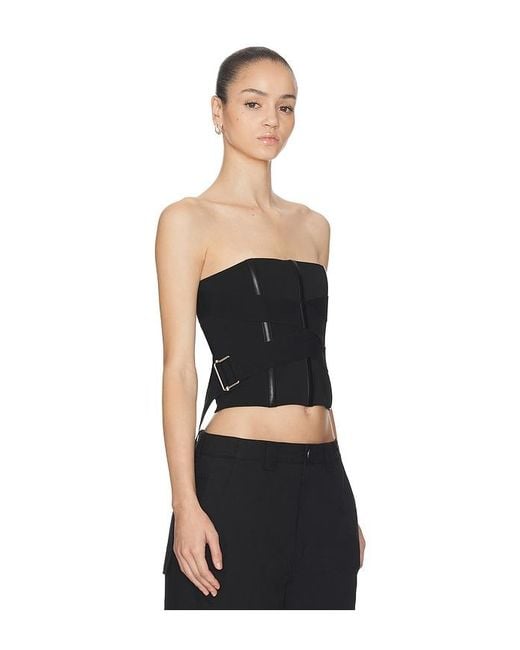Halo Black Interwoven Brace Top