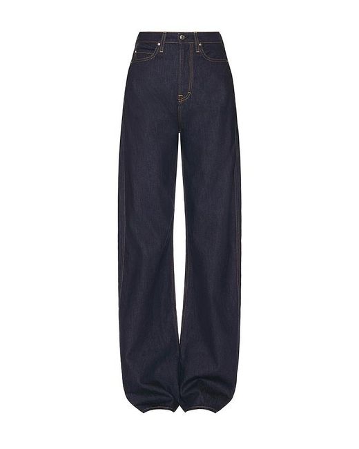 GRLFRND Blue Austen High Rise Curve