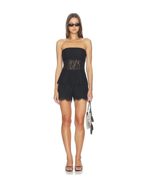 Cami NYC Black Bijou Strapless Lace Top