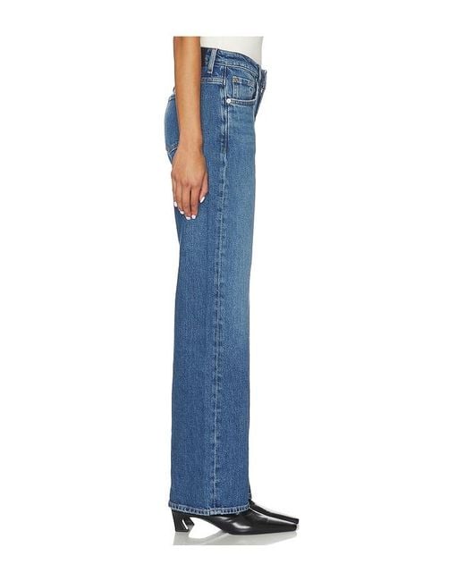 7 For All Mankind Blue Low Straight Leg Jeans