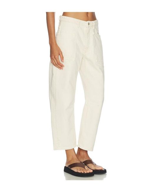 Free People White Minimalist Moxie Boyfriend Jean