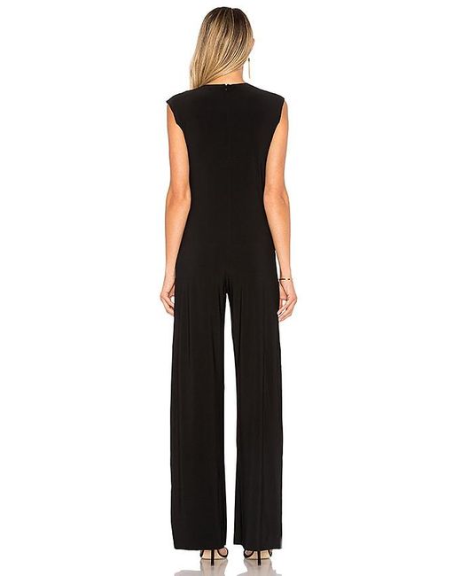 Norma Kamali Black Wide-leg Jersey Jumpsuit